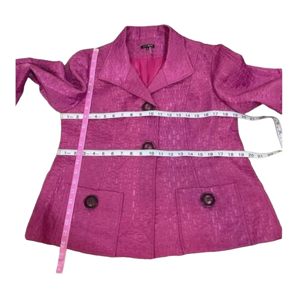 600 West Magenta Textured Blazer Jacket Career Office Business Chic‎ Size 8 EUC - Picture 4 of 12